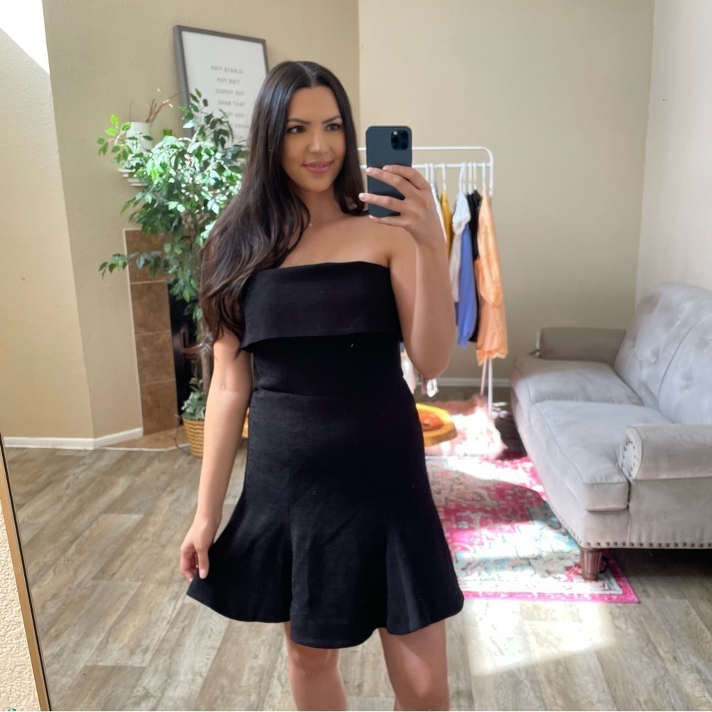 C/MEO Collective Black Strapless Mini Dress